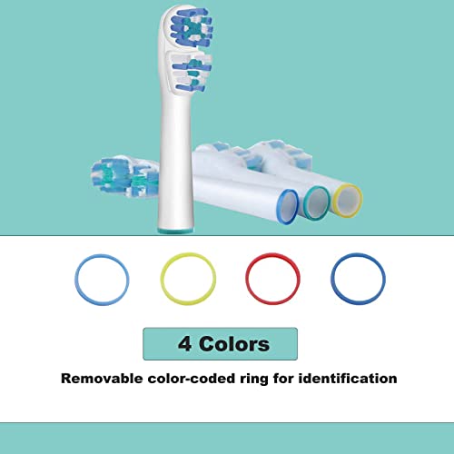 Dual Clean Replacement Brush Heads Compatible With Oral B Electric Toothbrushes, Fits 100 500 1000 2000 3000 5000 6000 7000 And More Models, 8 Pack #TOP5
