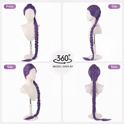 Hunter Costume Rumi Wig, Anime Mira Zoey Cosplay Wig, Halloween Cosplay Props (A-Rumi) - Image 4