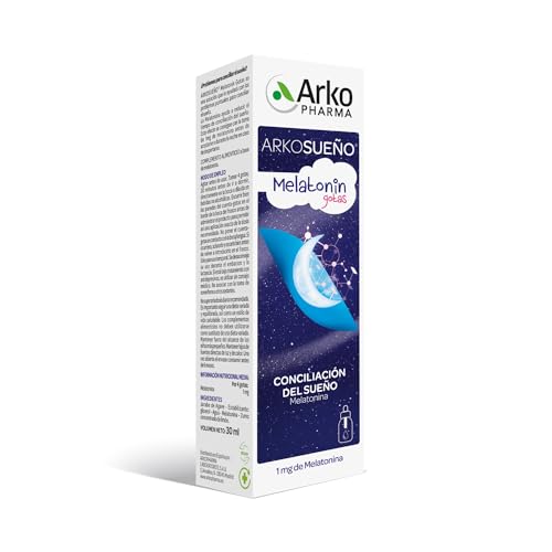 Arkopharma Arkosueño Melatonin Gotas Ml, 1mg De Melatonina, Ayuda A Conciliar El Sueño De Niños Y Adultos, Dormir Rápidamente, Agave Y Limón, 30 Mililitro