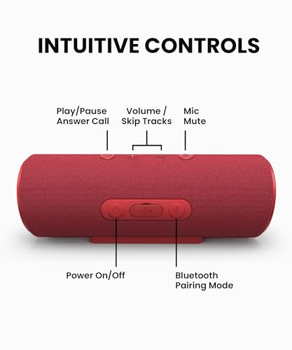 Cleer Scene Portable Bluetooth Speaker, Red - image 2
