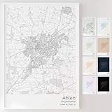 Mapdify Ahlen personalisiertes Stadtposter, dein 