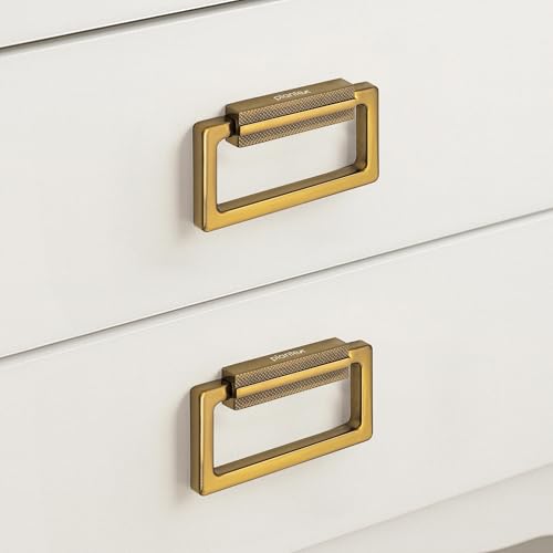 Image of Plantex Rajwadi Drawer Kadi /Drawer Handle /Kadi for Drawers /Pull-Push Kadi for Home /Office Cabinet - Pack of 2 (SH-344, Gold)