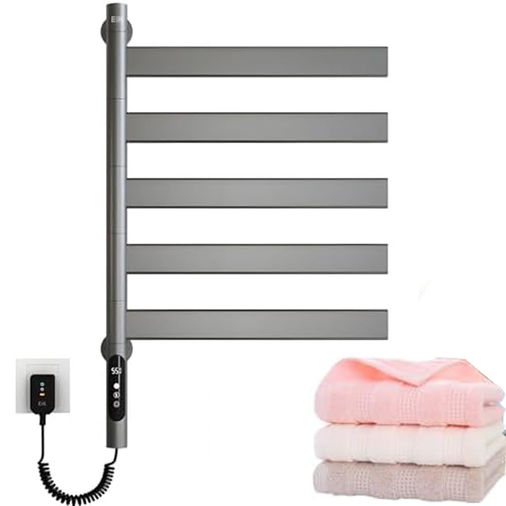 Radiador de baño de pared con pantalla LED para mantener tus toallas siempre cálidas