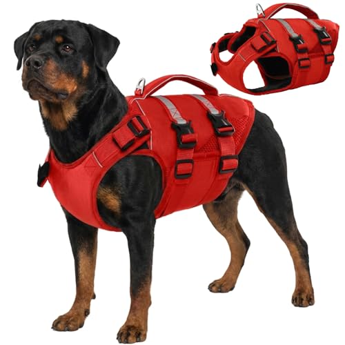 Kuoser Dog Life Jacket with Rescue Handle