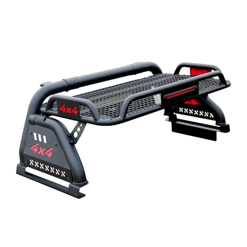 KEHOSX Truck Bed Roll Bars with Cargo Basket,Truck Roll Bars,Fit for Ford Ranger, Colorado, Toyota Tacoma/HiLux, GMC Canyon, Honda Ridgeline, D-MAX, Nissan Frontier, Datoka, Light Texture Black by kehosx - Used condition - US$331.05