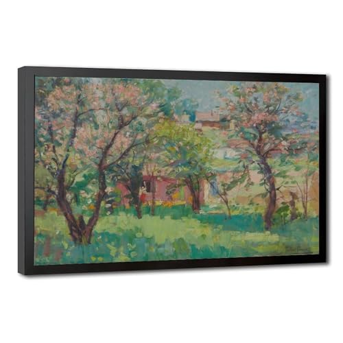 Impressions de jardin impressionnistes et affiche paysage vintage pour salon