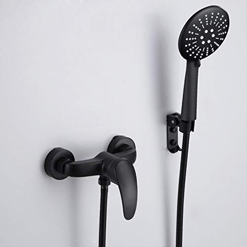 Mitigeur mural en laiton noir haut de gamme pour une robinetterie de douche durable