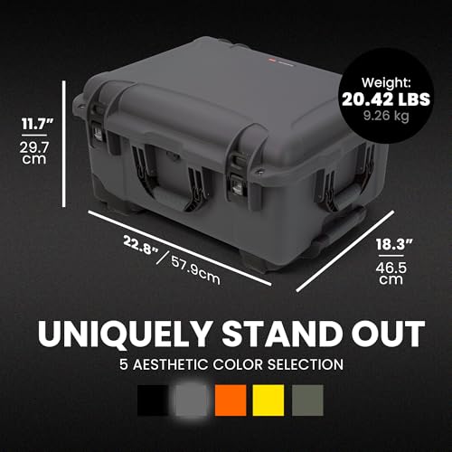 Image of NANUK 950 Pro Photo Kit - Waterproof Travel Camera Hard Case with Padded Dividers and Wheels, 22.8 inch x 18.3 inch x 11.7 inch, Dustproof and Impact-Resistant, Ideal for Heavy Loads - Graphite