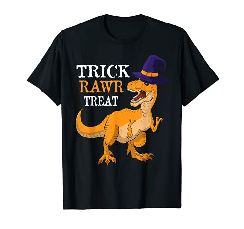 Halloween T Rex Dinosaur Trick Rawr Treat Maglietta
