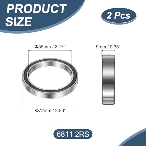 Rodamiento de ranura profunda 6811 2RS blindado para electrodomésticos 2