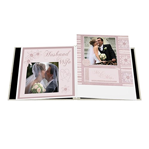 Pioneer 12" X 12" Scroll Embroidery Fabric Postbound Memorybook With Window, Ivory #TOP1