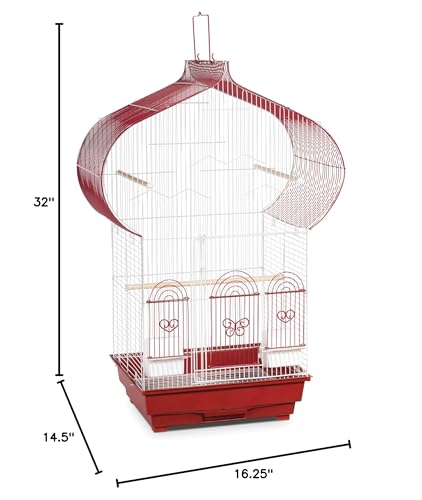 Image of Prevue Hendryx SP1620-1 Casbah Cage, Berry and White, 1 /2 inch