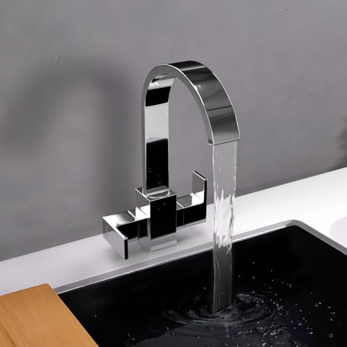 Johnson Nova Brass Center Hole Basin Mixer Faucet |Chrome Finish| High Pressure Resistant & Leak-Free| with 2 Braided Hoses| Provision for Hot & Cold Water|10 Years Warranty (B0D9WKWL8V) Amazon Price History, Amazon Price Tracker
