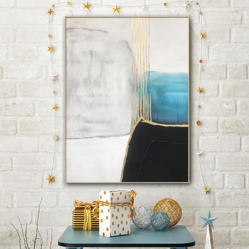 Impression abstraite HYFBH peinture décorative toile murale encadrée 50x60cm
