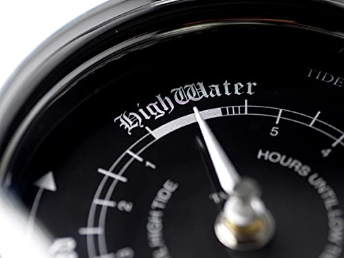 Tabic Prestige Chrome Tide Clock & English Oak Mount #TOP3