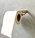 Solid Toilet Paper Holder Handmade Brass Wall Mount Paper Roll Holder Bathroom Fixture (Satin Brass)