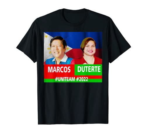BBM Sara Marcos Duterte 2022 Pinoy Pinay Rosso Verde Maglietta
