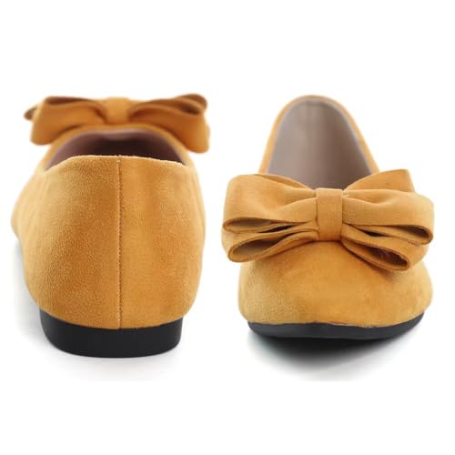 Image of TN TANGNEST Women Fashion Bowknot Flats Comfort Pointed Toe Dress Shoes