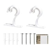 Installation Complète:Le kit comprend 2 supports pour tringles à rideaux de 20 à 28 mm, accompagnés de vis et chevilles de haute qualité. L'installation est intuitive et rapide, vous permettant de transformer votre espace et d'accrocher vos rideaux en quelques minutes seulement