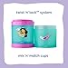 Whiskware Disney Princess Aladdin, Stackable Snack Containers for Kids, 3 Stackable Snack Cups for School or Travel, Backpack and Cupholder Friendly, Jasmine and Magic Carpet