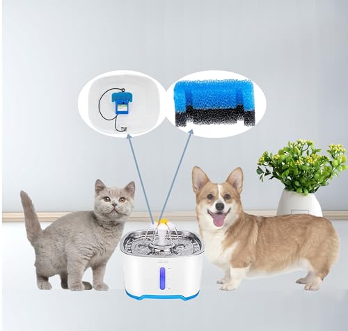 Filtro de espuma para fuente de agua para gatos Delapan, 4 unidades miniatura 3
