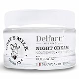 Delfanti-Milano • GOAT'S MILK with COLLAGEN Nourishing and Regenerating NIGHT CREAM • Face and Neck Moisturizer • Made in Italy