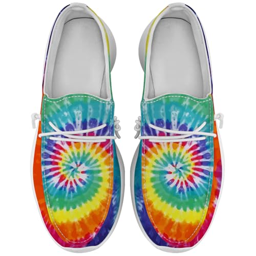 Quorax Tie Dye Shoes for Women Men Slip-on Loafers Casual Shoes Gifts for Men Women