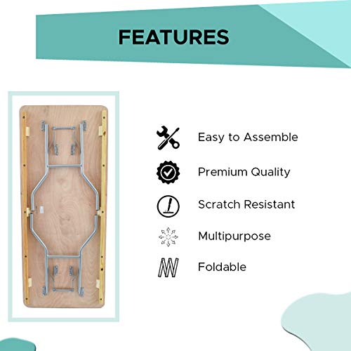 Eventstable Titan Series Folding Table - Commercial Grade Plywood Foldable Table - Rectangle Durable Fold Up Table For Parties Banquet Halls Wedding Venues - 10 Pack #TOP2