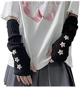 Calentadores De Brazos Unisex Verdes A Rayas, Guantes Emo Sin Dedos Con Agujeros, Mitones Góticos Rotos, Ropa De Anime, Disfraz De Halloween - México