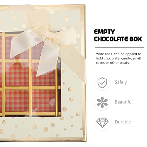 Adorainbow Packaging Box For Chocolate Wedding Window Valentine Truffle Favor Valentines Day Cells Treats Birthday Cookie Candy Party Aging Mothers Gift Clear Square Treat Grids Accessory #TOP1
