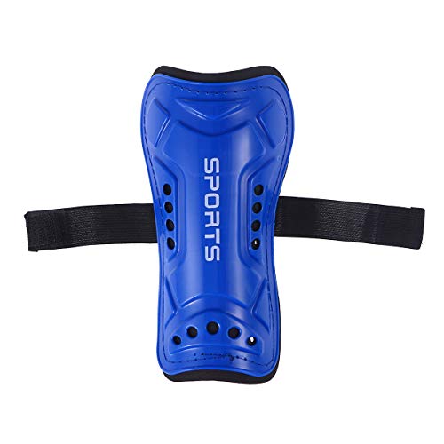 Lioobo 1 par de protetores de canela de futebol leve e respirável para crianças de 3 a 10 anos de id