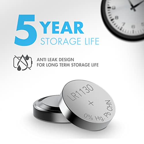 Tenergy Ag10 Button Cell Batteries, 1.5V Ag10 Battery For Watches, Calculators, Lasers, And More, 20 Count (Pack Of 2) #TOP4