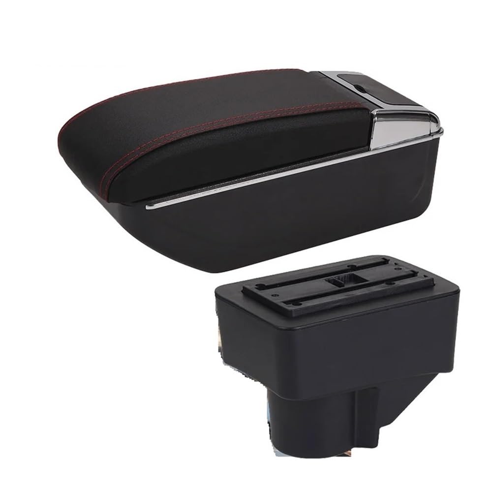 Aierdeyp D1 Black Red Nousb Car Armrest Box For Ford For Fiesta 3 2011-2018