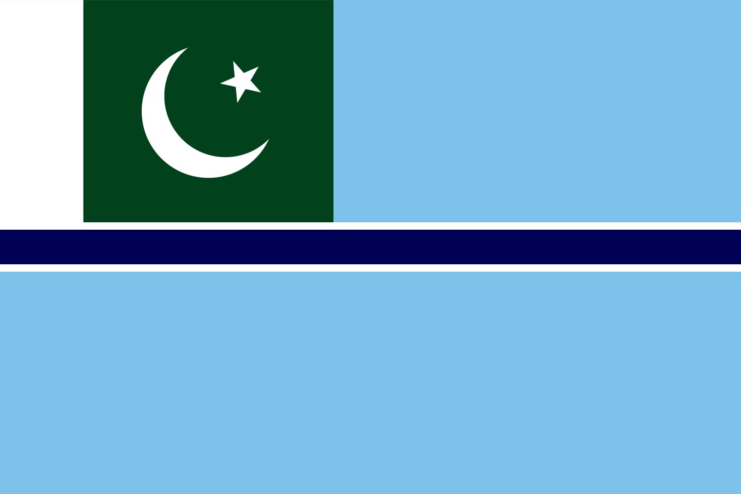 Civil Air Ensign of Pakistan drapeau grand format paysage pour mât