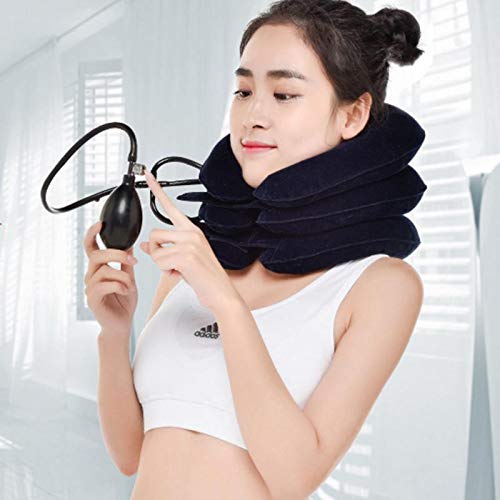 Almohada para el cuello en U inflable con masajeador integrado 5