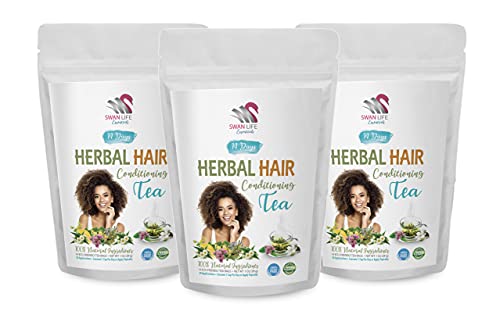 Nettle Tea Hair - Hair Conditioning Tea Herbal 14 Days, Hair Support For Women, 100 Natural Ingredients, Non Gmo, Gluten Free - Jasmine Tea Bulk, 3 Bags #TOP3