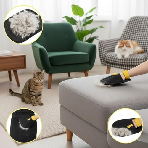 Image of Lint Rollers for Pet Hair, Sticky, Remover for Couch, Clothes Furniture and Carpet. Dog Hair Remover Cat Hair, Animal Fur, Fuzz. 5 Large Lint Rollers(300 Sheets) (LINT Glove)