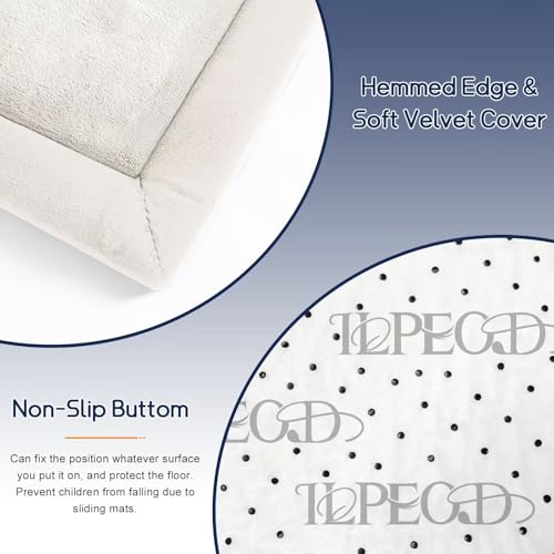 Image of Baby Play Mat for Floor Nursery Rug Muscle Mat Area Rug Playroom Rug 71 inchx79 inch Playpen Mat Elastic Foam 1.3 inch Thick Crawling Mat for Babies,Toddlers, Infants, Kids,Cream
