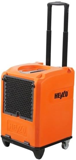 Heylo KT 20 Dehumidifier, orange unit with black wheels and an extendable handle.