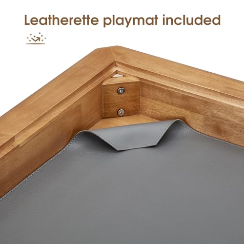 Image of Board Game Table with Removable Table Top, Seats 4 to 6 Players with 57in x 33in Play Area, Includes Play Mat, Detachable Cup Holders and Dice Trays, Minimal Assembly Required