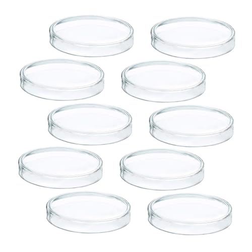 FUNOMOCYA Lab Science Supplies 10pcs Plastic Petri Dishes Lids Culture Plates for Experiments