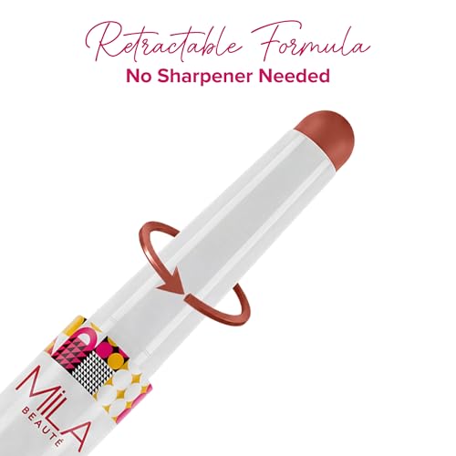 Image of Mila Beaute Lock & Pout Matte Crayon Lipstick for Women I Smudge Proof & Transfer-proof Lipstick I Hydrating With Ceramides & Shea Butter I Highly Pigmented & Glides Smoothly | Suitable for Indian Skin Tones - (1.25g1 Don't Stare)