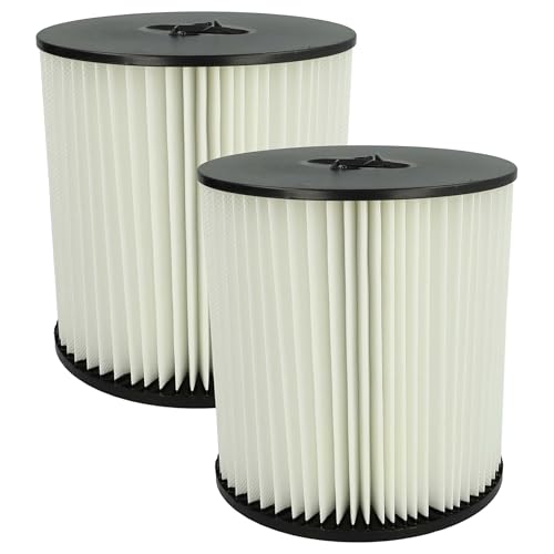 vhbw 2x filtre plissé compatible avec Dirt Devil Vroom FC35C, FC55, FC65, FC65C, FC25 aspirateur - noir/blanc
