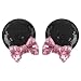 YanJie Sequin Mouse Ears Clips, Glitter Hair Accessories Party Favor Decoration for Children & Adults(Pink)