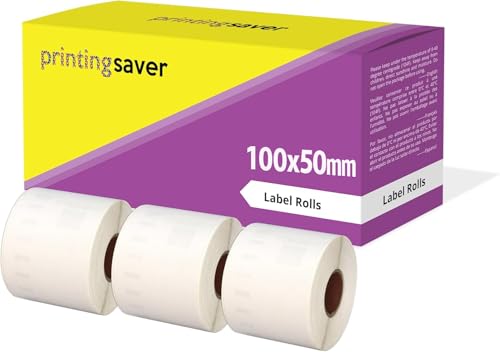 3 Compatibles Rollos 100mm x 50mm Etiquetas térmica directa para Zebra GK420d GK420t GC420d GX420d GX420t GC420t GX430t GT800 LP2844 TLP 2844 Citizen CL S521 CL S621 CL S631 (1000 Etiquetas por Rollo)