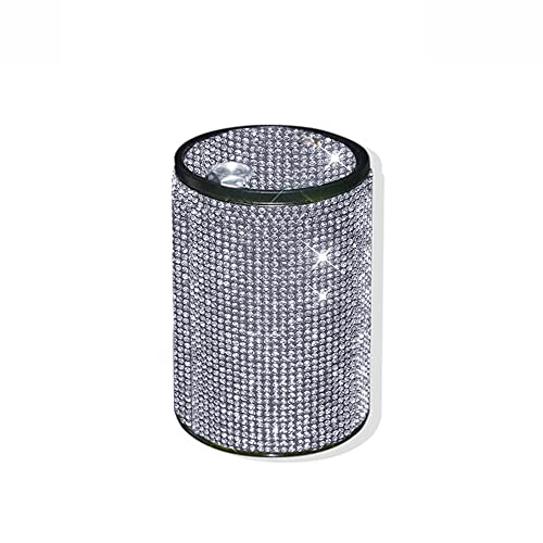 Image of Diamond Car Ashtray Hot-drilling Ash Tray For Car Bling Diamond Cigarette Holder With Lid Car Accessories Gifts For Women Car Home Office Decor