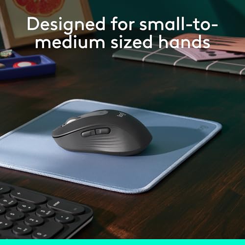 Logitech Signature M650 Wireless Mouse - For Small to Medium Sized Hands, 2-Year Battery, Silent Clicks, Customisable Side Buttons, Bluetooth, Multi-Device Compatibility - Grey - Image 4