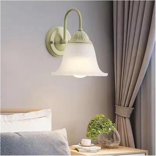 Lámparas de pared verde flor para iluminación interior de salones y dormitorios 4