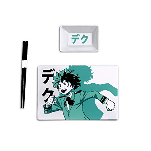 My Hero Academia Deku Japanese Dinnerware Ceramic Sushi Set  Kitchen Set 55” x 82” 14 by Just Funky