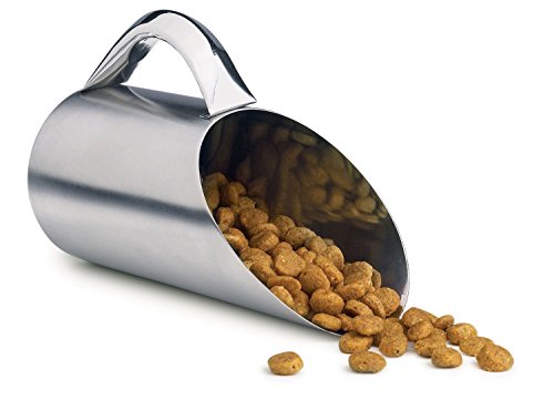 Stainless Steel Pet Food Scoop – 12 oz / 1.5 Cup – Durable Metal Dog & Cat Food Scoop for Kibble or Seed – Easy-Clean Matte Finish, Rust-Resistant Pet Feeding...